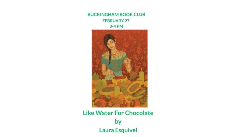 BUCKINGHAM BOOK CLUB Feb 27, 3-4 pm